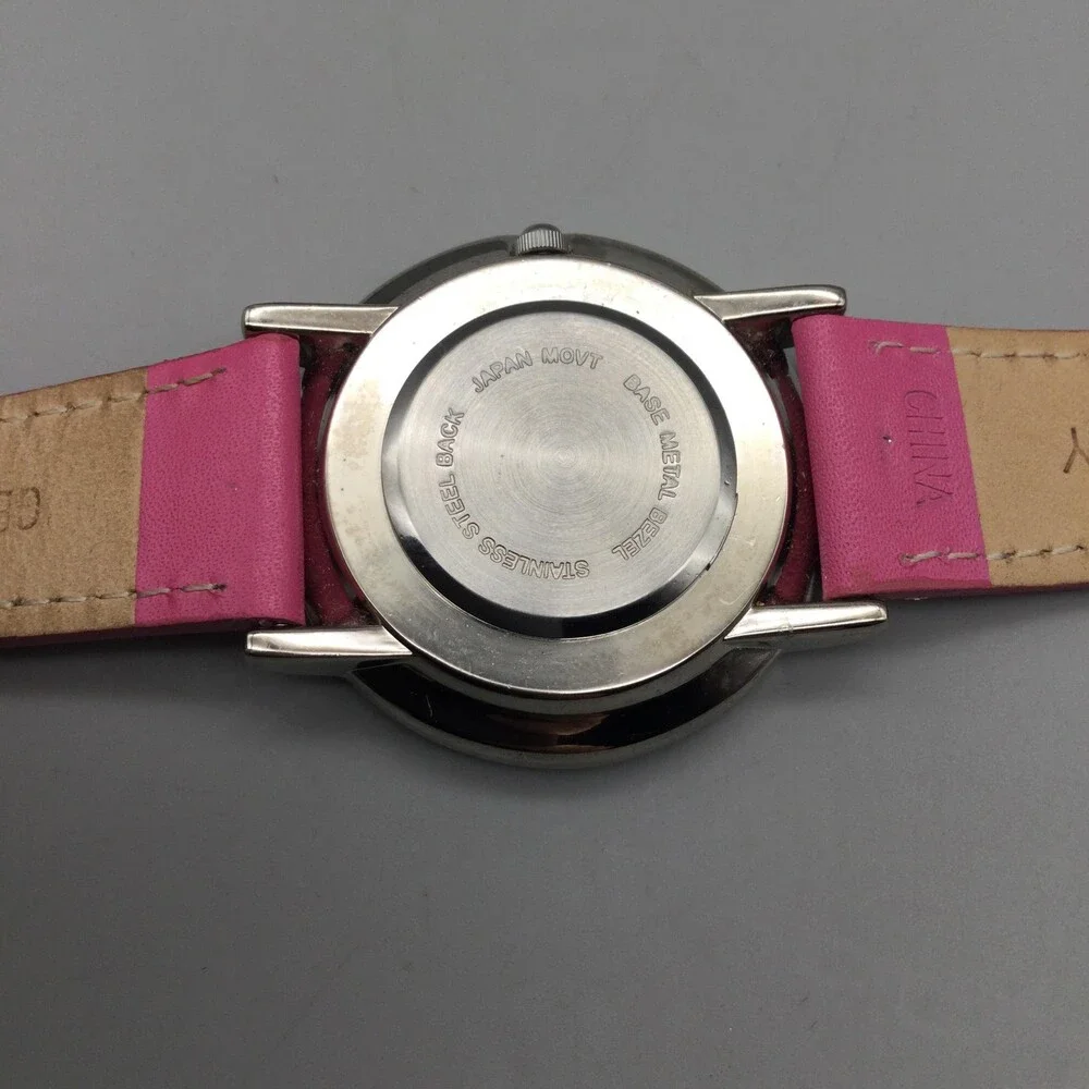 Vera Bradley Womens Watch 35mm White Dial Floral Leather Strap New Battery